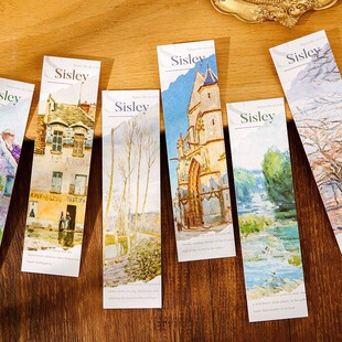 遇见印象派纸质书签 克拉伦斯 梵高莫奈 西斯莱 名画油画主题书签