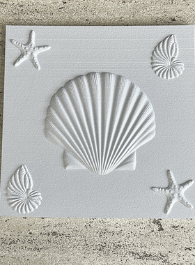 ins风古典贝壳浮雕装饰画摆件玄关软装样板间装饰复古小清新艺术