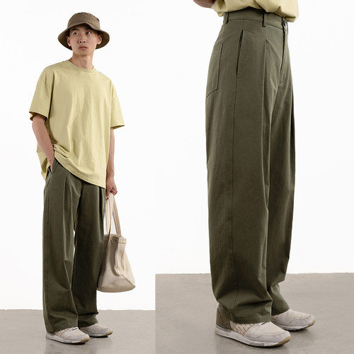 军旅基础款全棉哭喊中心长裤