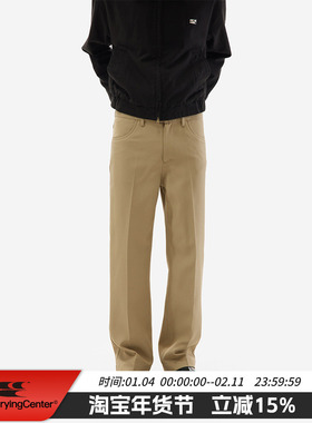 CryingCenter Digger 挖掘1者号卡其斜纹休闲直筒裤卡其 哭喊中心