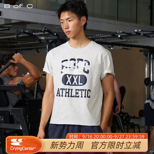 CryingCenter联名bofc复古字母标语印花logoT 中性款 哭喊中心