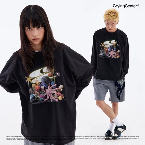 CryingCenter 水族馆公仔长袖T恤 哭喊中心