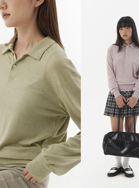 CryingCenter 花纱天丝羊毛polo长袖tee 哭喊中心