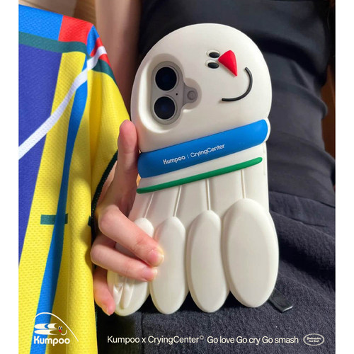 CryingCenter×kumpoo薰风羽毛球联名系列 可爱大头羽毛球硅胶手机壳 哭喊中心