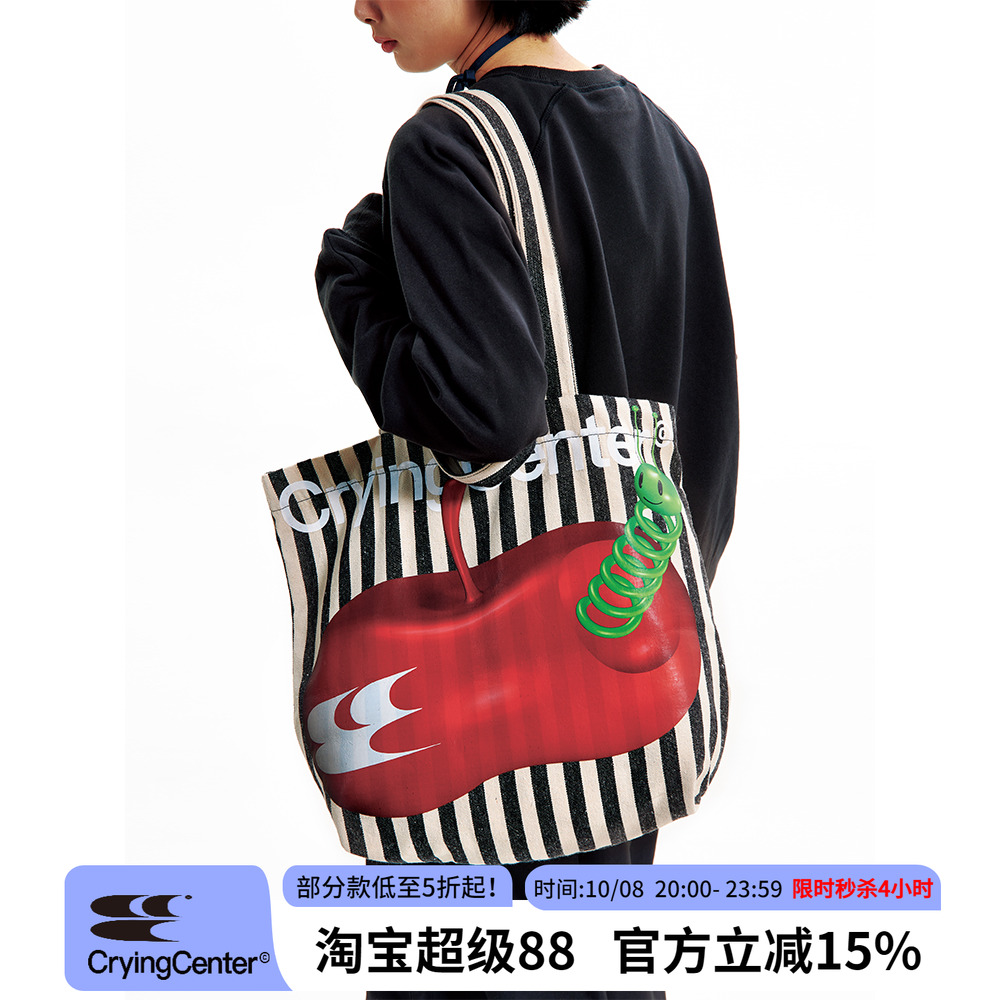 cryingcenter托特包青春流行条纹