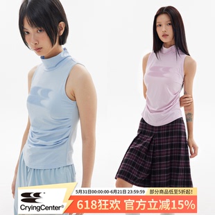 CryingCenter 高领凉感冰皮面料无袖上衣背心 哭喊中心