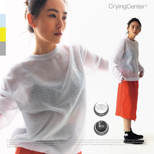 CryingCenter 雪花绒可收下摆长袖T恤 哭喊中心