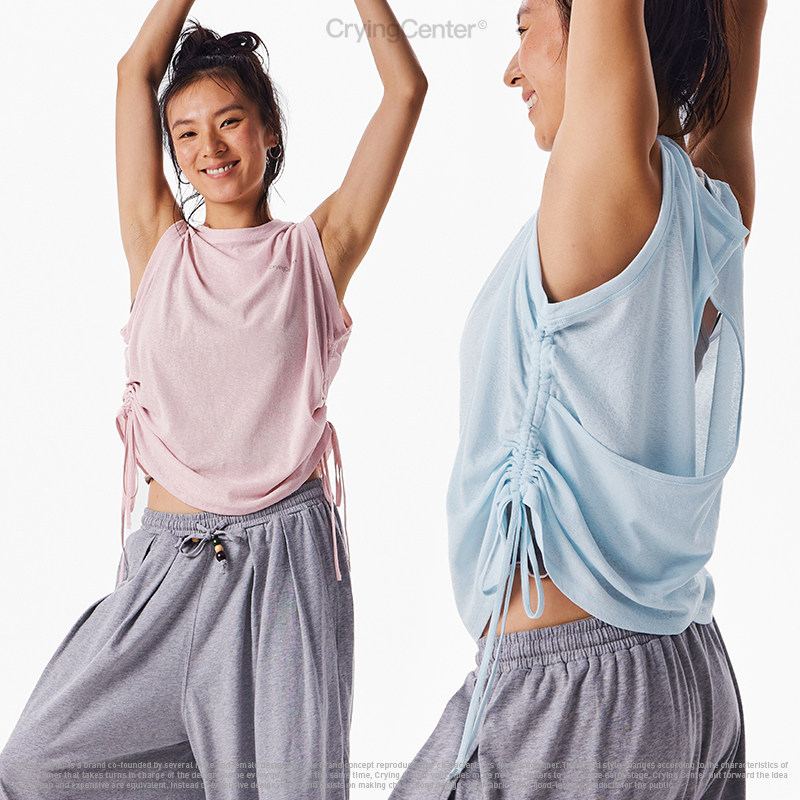 CryingCenter 竹节丝透气凉爽训练休闲背心上衣 哭喊中心