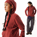 哭喊中心 户外内胆拉链卫衣 CryingCenter连帽修身 抓绒拉链长袖