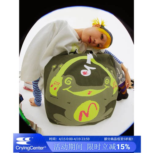 cryingcenter原创印花托特包