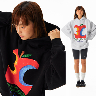 哭喊中心 男女同款 CryingCenter 3c苹果基础连帽加绒卫衣