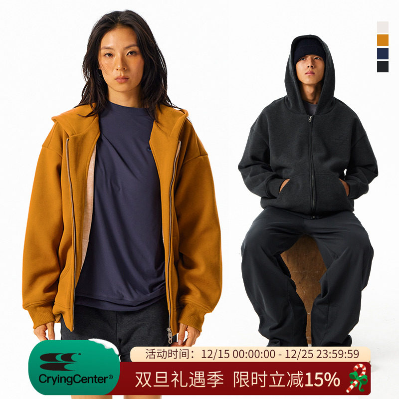 CryingCenter 低领口空气绒大轮廓加绒卫衣 男女款 哭喊中心