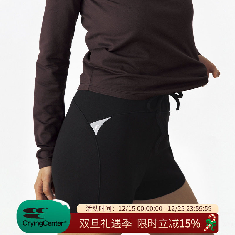 CryingCenter 高腰紧身空气层健身运动短裤 哭喊中心