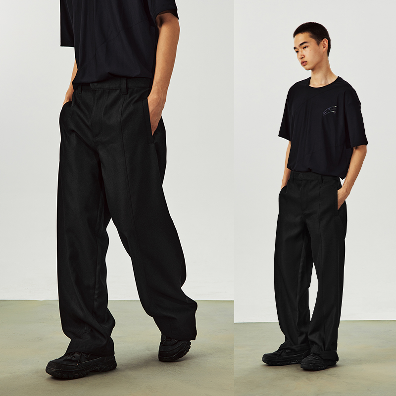 CryingCenter 直筒折角休闲长裤 哭喊中心