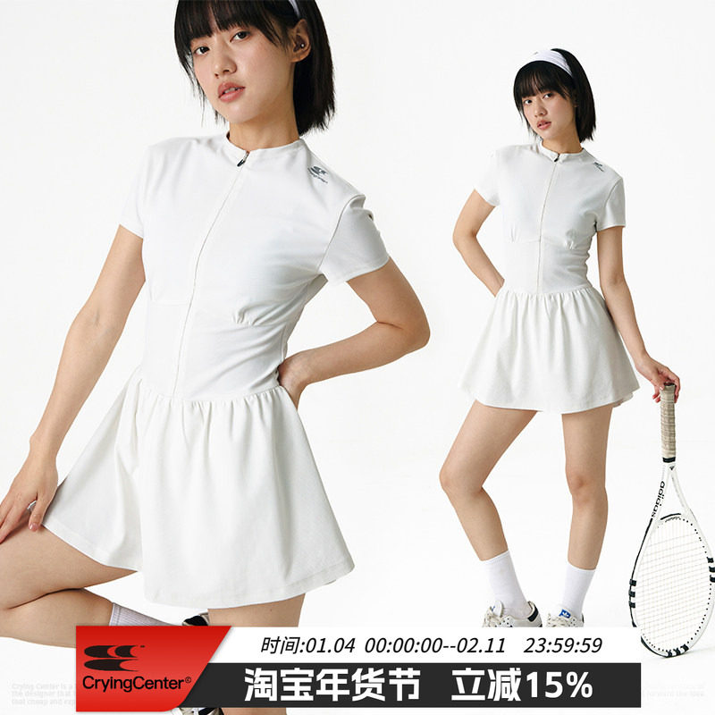 CryingCenter 网球运动连衣裙拉链修身防走光 哭喊中心,女装/女士精品,连衣裙,淘宝优惠券,粉丝福利购,淘宝优惠卷