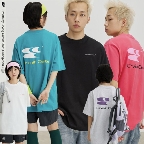 cryingcenter标准logo情侣短袖
