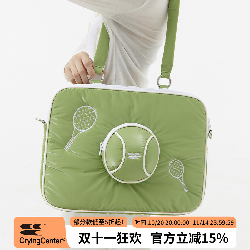 CryingCenter 网球刺绣电脑包 斜挎包 哭喊中心
