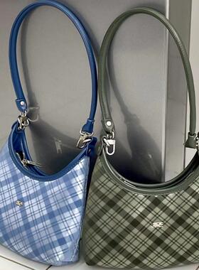 CryingCenter 格纹腋下皮包 哭喊中心