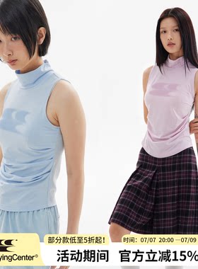 CryingCenter 高领凉感冰皮面料无袖上衣背心 哭喊中心