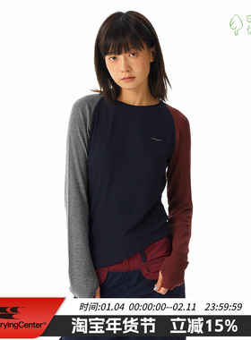 CryingCenter  圆领斜边拼色内搭打底长袖Tee 哭喊中心