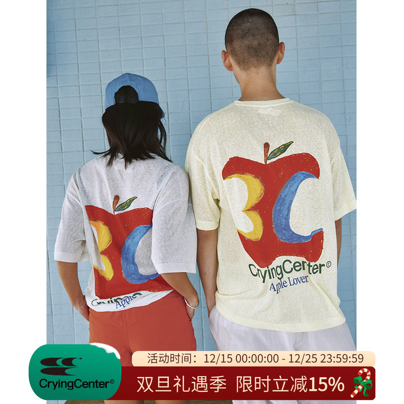 CryingCenter 3C苹果涂鸦半透短袖TEE 哭喊中心