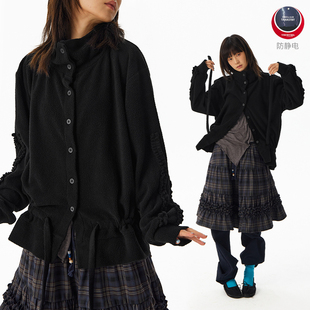 CryingCenter摇粒绒轻量收腰抽绳长袖 哭喊中心 外套开衫