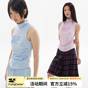 CryingCenter 高领凉感冰皮面料无袖上衣背心 哭喊中心