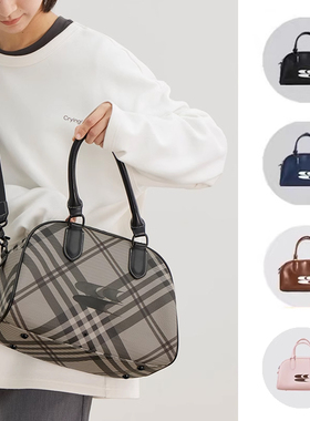 CryingCenter 未来复古系列 手提斜跨CCC大logo波士顿包 蓝黑