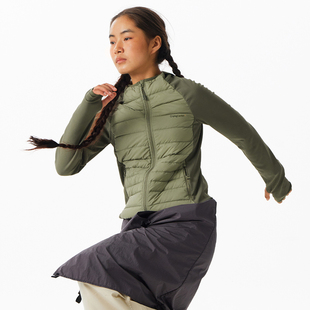 男女款 绗缝豆绿色羽绒长袖 哭喊中心 修身 CryingCenter