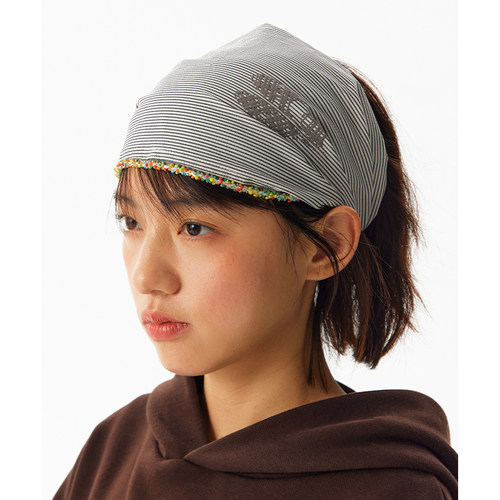 CryingCenter 贝壳彩珠花边条纹头巾发带百搭 哭喊中心