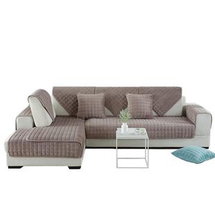 沙发垫四季通用简约冬季毛绒防滑布艺沙发套加厚法兰绒沙发坐垫