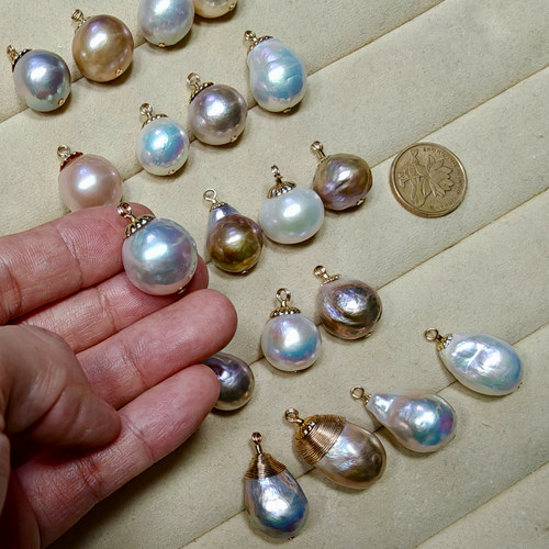 清仓巴洛克天然淡水珍珠吊坠