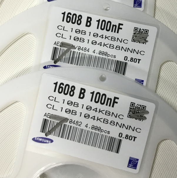 贴片电容C0603-104K50V三星全新