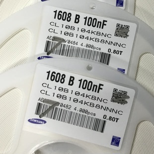 贴片电容CL10B104KB8NNNC全新三星0603-100nf  0.1uf 10%精度4K装