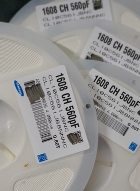 贴片电容C0603-560PF/50V 三星全新货CL10C561JB8NNNC 一盘4000只