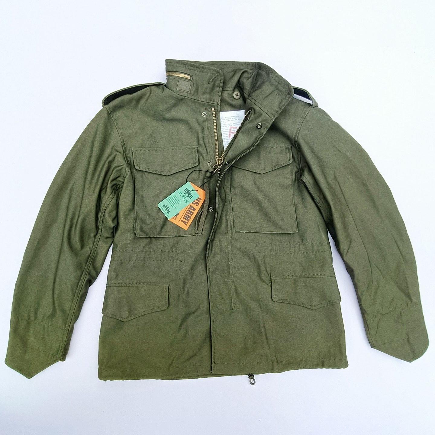 高端美式原品军绿M65风衣猎装美军版正品防水棉服外套夹克大衣男