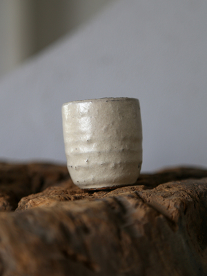 景德镇曾志强纯手工日式粉引品茗杯茶具粗陶主人杯柴烧化妆土茶杯