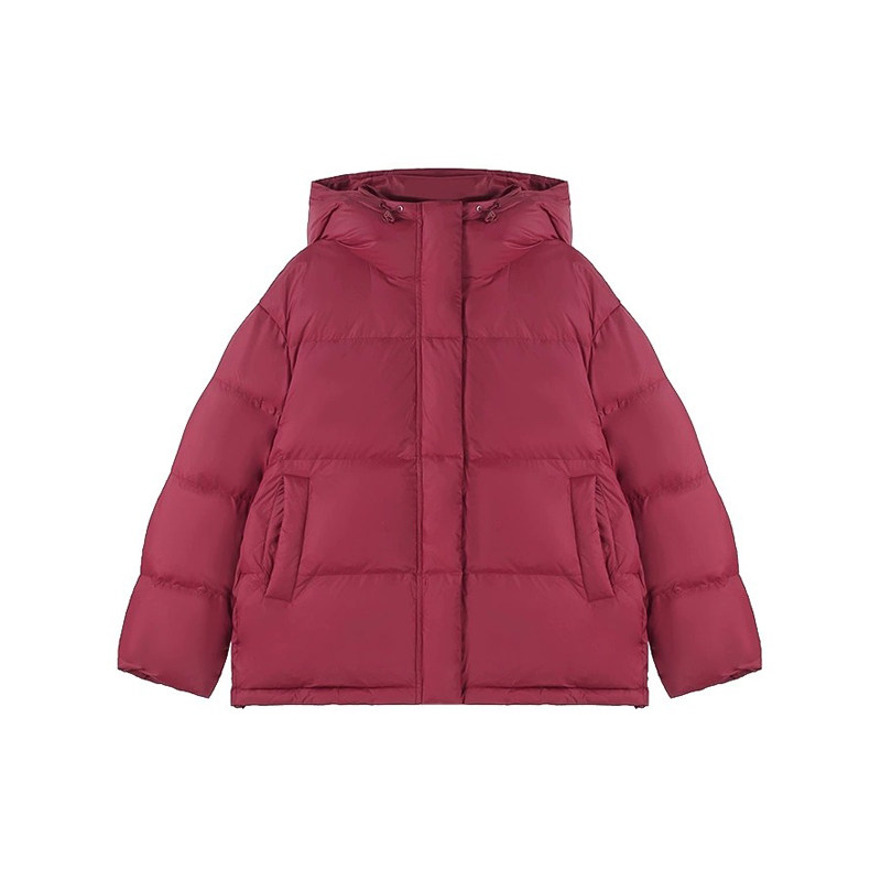 羽绒服女冬季2025年新款小个子短款加厚白鸭绒爆款连帽宽松外套