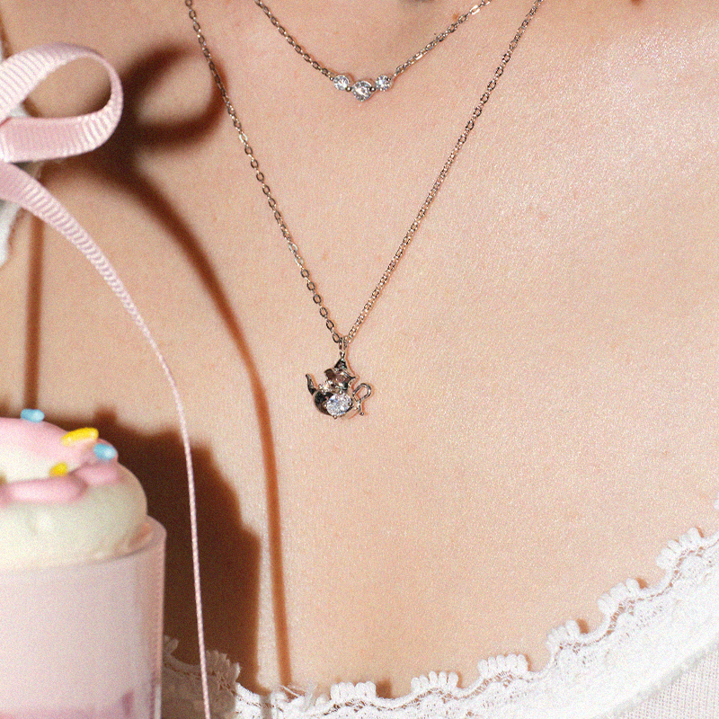 许愿系列法式复古小茶壶项链