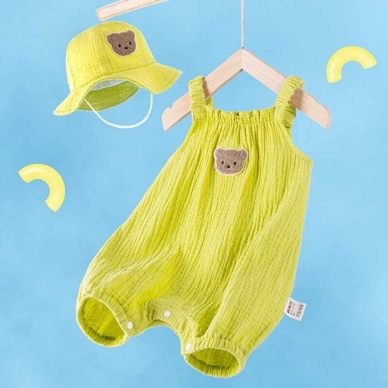 MIWEIKE宝宝纯纱布夏季哈衣套装