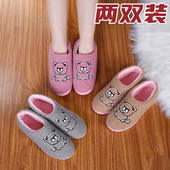 全包跟室内月子加绒加厚防寒保暖居家舒适棉鞋 新款 女士冬天棉拖鞋