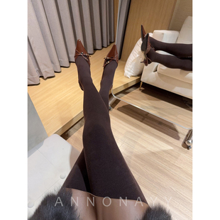 压力显瘦防风保暖加绒踩脚裤 A364 袜冬季 精棉三段分压暖绒瘦腿连裤