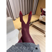 羊毛混纺微透简约平纹薄绒打底袜秋冬保暖直角袜跟显瘦连裤 袜A123