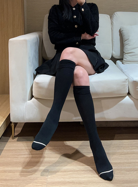 羊毛真丝压力显瘦小腿袜春秋女袜无骨半筒袜半截袜堆堆袜AZ149