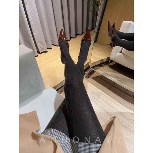 31%羊毛混纺针织连裤袜秋冬保暖