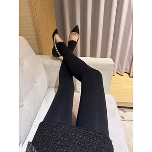 260D高密针织压力显瘦毛圈里踩脚跟袜早春保暖柔软高弹打底袜A261