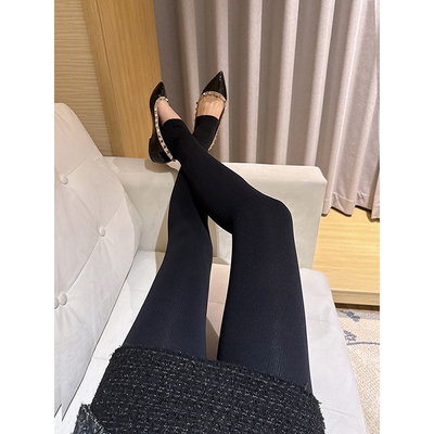 高密针织压力显瘦毛圈里踩脚跟袜