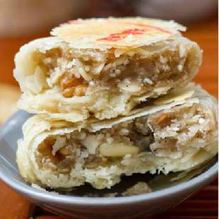 上海功德林椒盐百果上等五仁苏式月饼素食中秋节散装老式酥皮包装