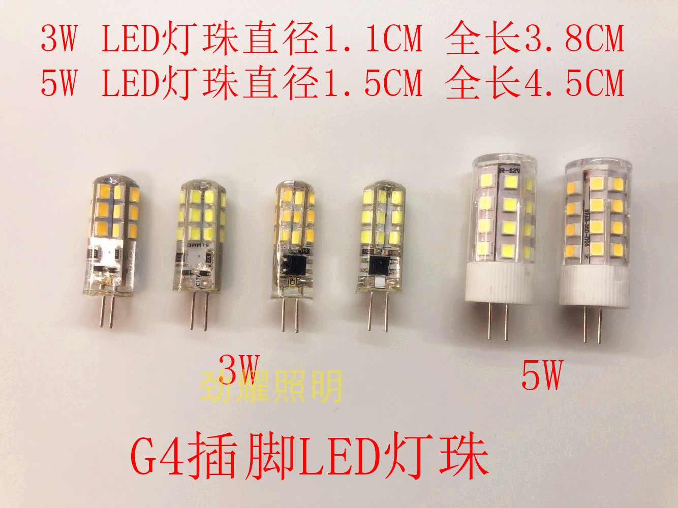 12V220V3W5W低压插泡