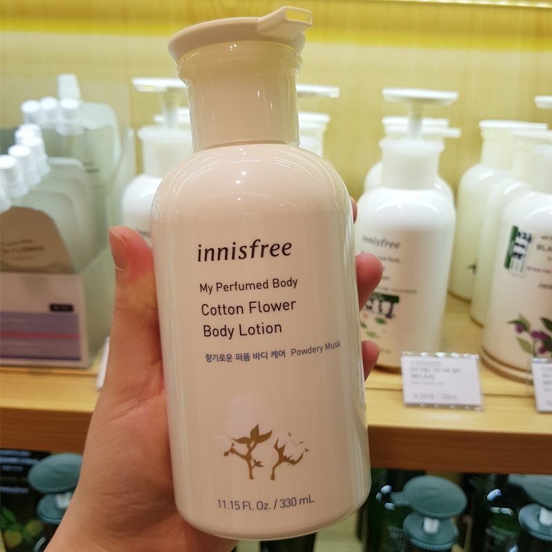 韩国innisfree悦诗风吟木棉花身体乳沐浴露保湿滋润睡莲绿柑橘